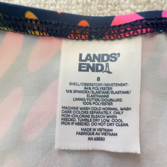 Lands' End Colorful Heart Bikini Bottoms EUC 8 - Picture 2 of 3